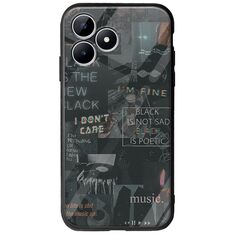 Aesthetic Black Realme Note 50 Groove TPU (Tempered Glass και TPU)