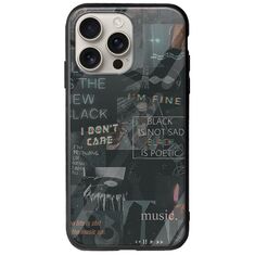 Aesthetic Black iPhone 16 Pro Groove TPU (Tempered Glass και TPU)