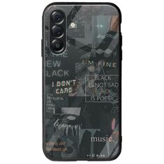 Aesthetic Black Samsung Galaxy A56 5G Groove TPU (Tempered Glass και TPU)