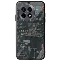 Aesthetic Black OnePlus 13R 5G Groove TPU (Tempered Glass και TPU)