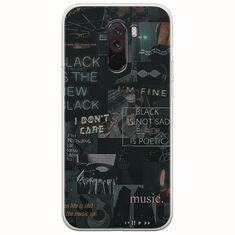 Aesthetic Black Xiaomi Pocophone F1 Flexible TPU (Διάφανη Σιλικόνη)