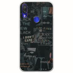 Aesthetic Black Xiaomi Redmi Note 7 Flexible TPU (Διάφανη Σιλικόνη)