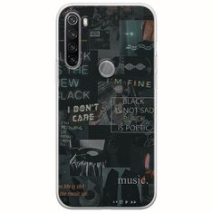 Aesthetic Black Xiaomi Redmi Note 8T Flexible TPU (Διάφανη Σιλικόνη)