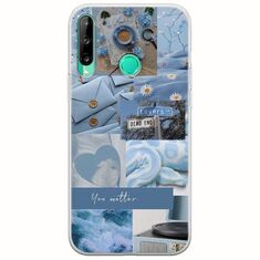 Aesthetic Blue Huawei P40 Lite E Flexible TPU (Διάφανη Σιλικόνη)