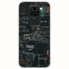 Aesthetic Black Xiaomi Redmi Note 9 Flexible TPU (Διάφανη Σιλικόνη)