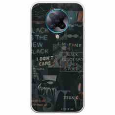 Aesthetic Black Xiaomi Poco F2 Pro Flexible TPU (Διάφανη Σιλικόνη)