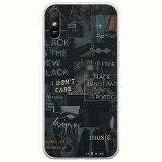 Aesthetic Black Xiaomi Redmi 9A Flexible TPU (Διάφανη Σιλικόνη)