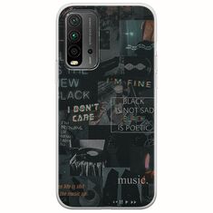 Aesthetic Black Xiaomi Redmi 9T Flexible TPU (Διάφανη Σιλικόνη)