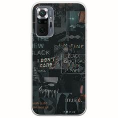 Aesthetic Black Xiaomi Redmi Note 10 Pro / 10 Pro Max Flexible TPU (Διάφανη Σιλικόνη)