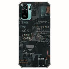 Aesthetic Black Xiaomi Redmi Note 10 / 10s Flexible TPU (Διάφανη Σιλικόνη)