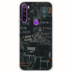 Aesthetic Black Xiaomi Redmi Note 8 2021 Flexible TPU (Διάφανη Σιλικόνη)