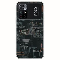 Aesthetic Black Xiaomi Poco M4 Pro 4G Flexible TPU (Διάφανη Σιλικόνη)