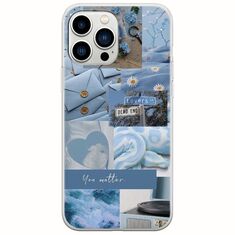 Aesthetic Blue iPhone 14 Pro Flexible TPU (Διάφανη Σιλικόνη)