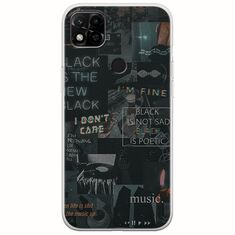 Aesthetic Black Xiaomi Redmi 10A Flexible TPU (Διάφανη Σιλικόνη)