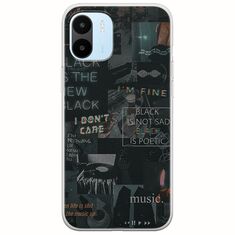 Aesthetic Black Xiaomi Redmi A1 Flexible TPU (Διάφανη Σιλικόνη)