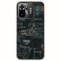 Aesthetic Black Xiaomi Poco M5s Flexible TPU (Διάφανη Σιλικόνη)