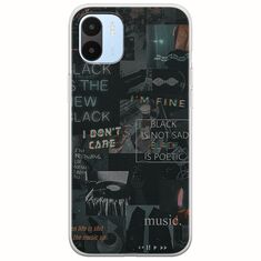 Aesthetic Black Xiaomi Redmi A2 Flexible TPU (Διάφανη Σιλικόνη)