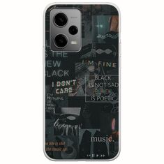 Aesthetic Black Xiaomi Redmi Note 12 5G Flexible TPU (Διάφανη Σιλικόνη)