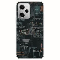 Aesthetic Black Xiaomi Redmi Note 12 Pro 5G Flexible TPU (Διάφανη Σιλικόνη)