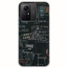 Aesthetic Black Xiaomi Redmi Note 12S Flexible TPU (Διάφανη Σιλικόνη)