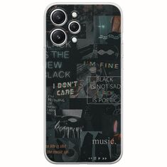 Aesthetic Black Xiaomi Redmi 12 Flexible TPU (Διάφανη Σιλικόνη)