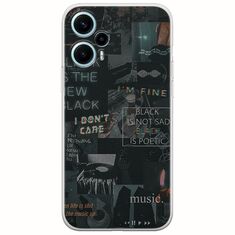 Aesthetic Black Xiaomi Poco F5 5G Flexible TPU (Διάφανη Σιλικόνη)