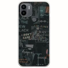 Aesthetic Black Xiaomi Redmi A2 Plus Flexible TPU (Διάφανη Σιλικόνη)