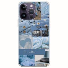Aesthetic Blue iPhone 15 Pro Flexible TPU (Διάφανη Σιλικόνη)