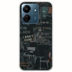 Aesthetic Black Xiaomi Poco C65 Flexible TPU (Διάφανη Σιλικόνη)