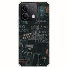 Aesthetic Black Xiaomi Redmi Note 13 5G Flexible TPU (Διάφανη Σιλικόνη)