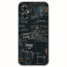 Aesthetic Black Xiaomi Poco M4 5G Flexible TPU (Διάφανη Σιλικόνη)