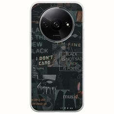 Aesthetic Black Xiaomi Redmi A3 Flexible TPU (Διάφανη Σιλικόνη)