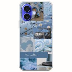 Aesthetic Blue iPhone 16 Flexible TPU (Διάφανη Σιλικόνη)