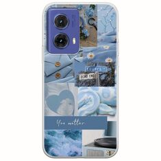 Aesthetic Blue Motorola Moto G85 5G Flexible TPU (Διάφανη Σιλικόνη)