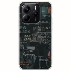 Aesthetic Black Xiaomi Redmi Note 14 5G Flexible TPU (Διάφανη Σιλικόνη)