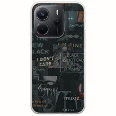Aesthetic Black Xiaomi Redmi Note 14 4G Flexible TPU (Διάφανη Σιλικόνη)