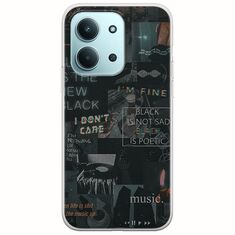 Aesthetic Black Xiaomi Redmi 15C Flexible TPU (Διάφανη Σιλικόνη)