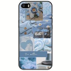 Aesthetic Blue iPhone 5/5s/SE 2016 Black TPU (Μαύρη Σιλικόνη)