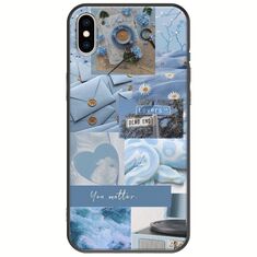 Aesthetic Blue iPhone XS Max Black TPU (Μαύρη Σιλικόνη)