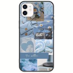 Aesthetic Blue iPhone 12 mini Black TPU (Μαύρη Σιλικόνη)