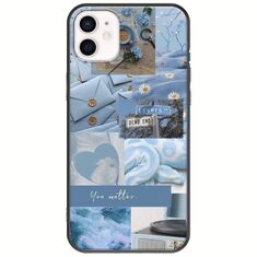 Aesthetic Blue iPhone 12 Black TPU (Μαύρη Σιλικόνη)