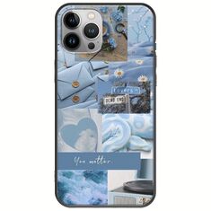 Aesthetic Blue iPhone 12 Pro Max Black TPU (Μαύρη Σιλικόνη)