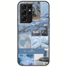 Aesthetic Blue Samsung Galaxy S21 Ultra Black TPU (Μαύρη Σιλικόνη)