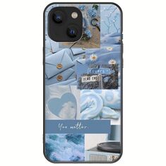 Aesthetic Blue iPhone 13  Black TPU (Μαύρη Σιλικόνη)