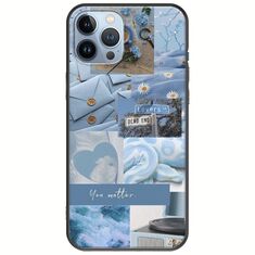 Aesthetic Blue iPhone 12 Pro Black TPU (Μαύρη Σιλικόνη)