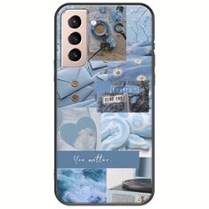 Aesthetic Blue Samsung Galaxy S21 FE 5G Black TPU (Μαύρη Σιλικόνη)