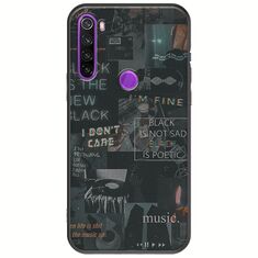 Aesthetic Black Xiaomi Redmi Note 8 2021 Black TPU (Μαύρη Σιλικόνη)