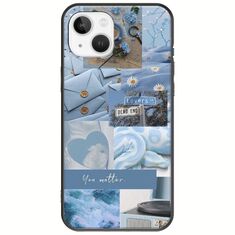 Aesthetic Blue iPhone 14 Black TPU (Μαύρη Σιλικόνη)