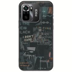 Aesthetic Black Xiaomi Poco M5s Black TPU (Μαύρη Σιλικόνη)