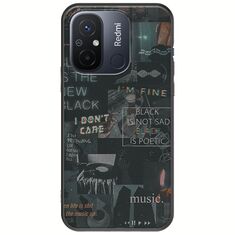 Aesthetic Black Xiaomi Redmi 12C Black TPU (Μαύρη Σιλικόνη)